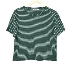 Marine Layer Shirt Womens Small Stripe Cropped Boxy Summer Modal 15158